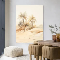Wandkleed Palm Dust in maat en frame naar keuze