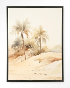 Wandkleed Palm Dust in maat en frame naar keuze