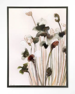 Wandkleed Pastel Flowers 2 in maat en frame naar keuze