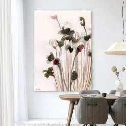 Wandkleed Pastel Flowers 2 in maat en frame naar keuze