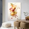 Wandkleed Peachy Fruit Explosion in maat en frame naar keuze