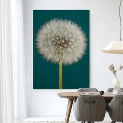 Wandkleed Pluizige Paardenbloem in maat en frame naar keuze