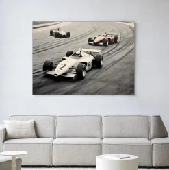 Wandkleed Race Track in maat en frame naar keuze