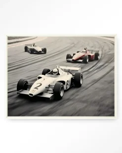 Wandkleed Race Track in maat en frame naar keuze