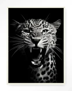 Wandkleed Rawr Cheetah in maat en frame naar keuze