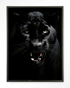 Wandkleed Rawr Panther in maat en frame naar keuze