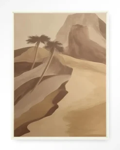 Wandkleed Rocky Palm in maat en frame naar keuze