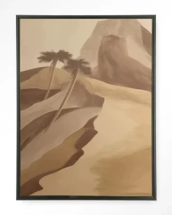 Wandkleed Rocky Palm in maat en frame naar keuze