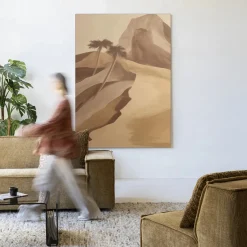 Wandkleed Rocky Palm in maat en frame naar keuze