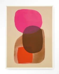 Wandkleed Rosy Echo in maat en frame naar keuze