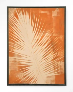 Wandkleed Rusty Leaf in maat en frame naar keuze