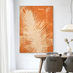 Wandkleed Rusty Leaf in maat en frame naar keuze