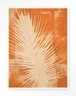 Wandkleed Rusty Leaf in maat en frame naar keuze