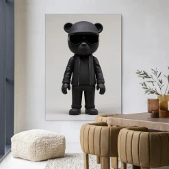 Wandkleed Security Bear in maat en frame naar keuze