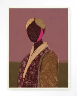 Wandkleed Silhouette Lady 10 in maat en frame naar keuze