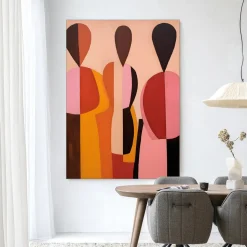 Wandkleed Silhouettes in maat en frame naar keuze