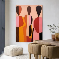 Wandkleed Silhouettes in maat en frame naar keuze