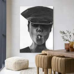 Wandkleed Smokes in maat en frame naar keuze