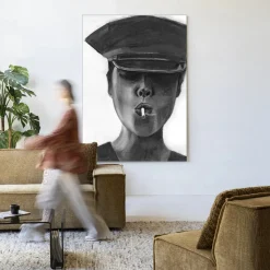 Wandkleed Smokes in maat en frame naar keuze