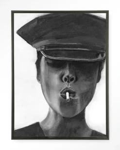 Wandkleed Smokes in maat en frame naar keuze