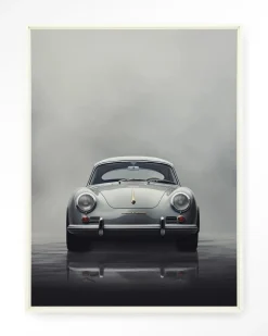 Wandkleed Smokey Car in maat en frame naar keuze