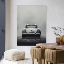 Wandkleed Smokey Car in maat en frame naar keuze