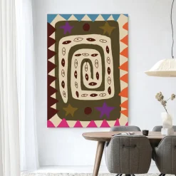 Wandkleed Snake Eye in maat en frame naar keuze