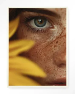 Wandkleed Sunflower in maat en frame naar keuze