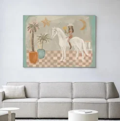 Wandkleed Sunflower Rider in maat en frame naar keuze