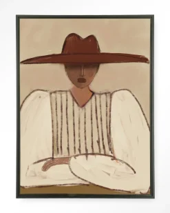 Wandkleed Sunhat in maat en frame naar keuze