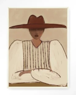 Wandkleed Sunhat in maat en frame naar keuze