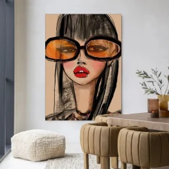 Wandkleed Sunny Orange in maat en frame naar keuze