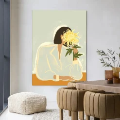 Wandkleed The Chrysante Mum in maat en frame naar keuze