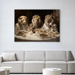 Wandkleed The Gentlelions Club in maat en frame naar keuze