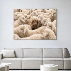 Wandkleed The Herd in maat en frame naar keuze