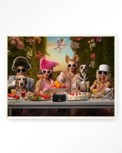 Wandkleed Uptown Table in maat en frame naar keuze