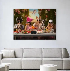 Wandkleed Uptown Table in maat en frame naar keuze