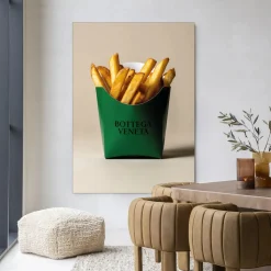 Wandkleed Veneta Fries in maat en frame naar keuze