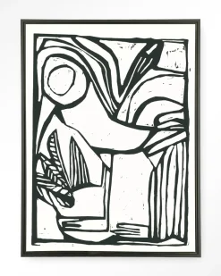 Wandkleed Vogel in maat en frame naar keuze