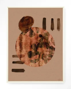 Wandkleed Wabi-Sabi Lifelines in maat en frame naar keuze