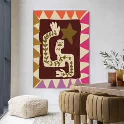 Wandkleed Wave in maat en frame naar keuze