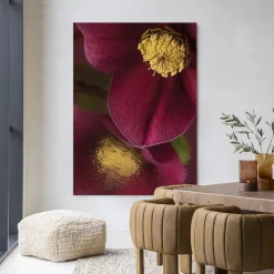 Wandkleed Weerspiegeling Van Een Kerstroos in maat en frame naar keuze