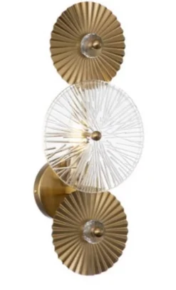 Wandlamp Aidan 45cm, kleur Brushed Gold