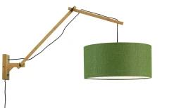 Wandlamp Andes Naturel, Ø47cm, Bamboe en Eco linnen