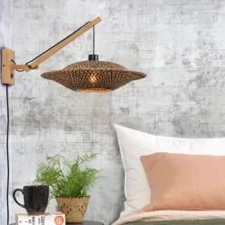 Wandlamp Bali 44cm, Bamboe