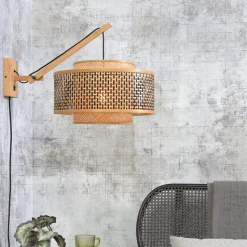 Wandlamp Bhutan 50cm, Bamboe