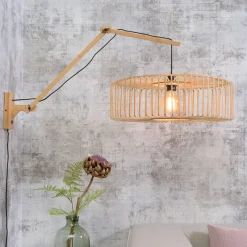 Wandlamp Bromo 60cm, Bamboe