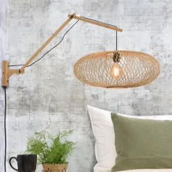 Wandlamp Cango 112cm, Bamboe