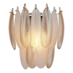 Wandlamp Chloe Glas, kleur Brass Antique