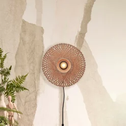 Wandlamp Kalimantan Bamboe, 30cm